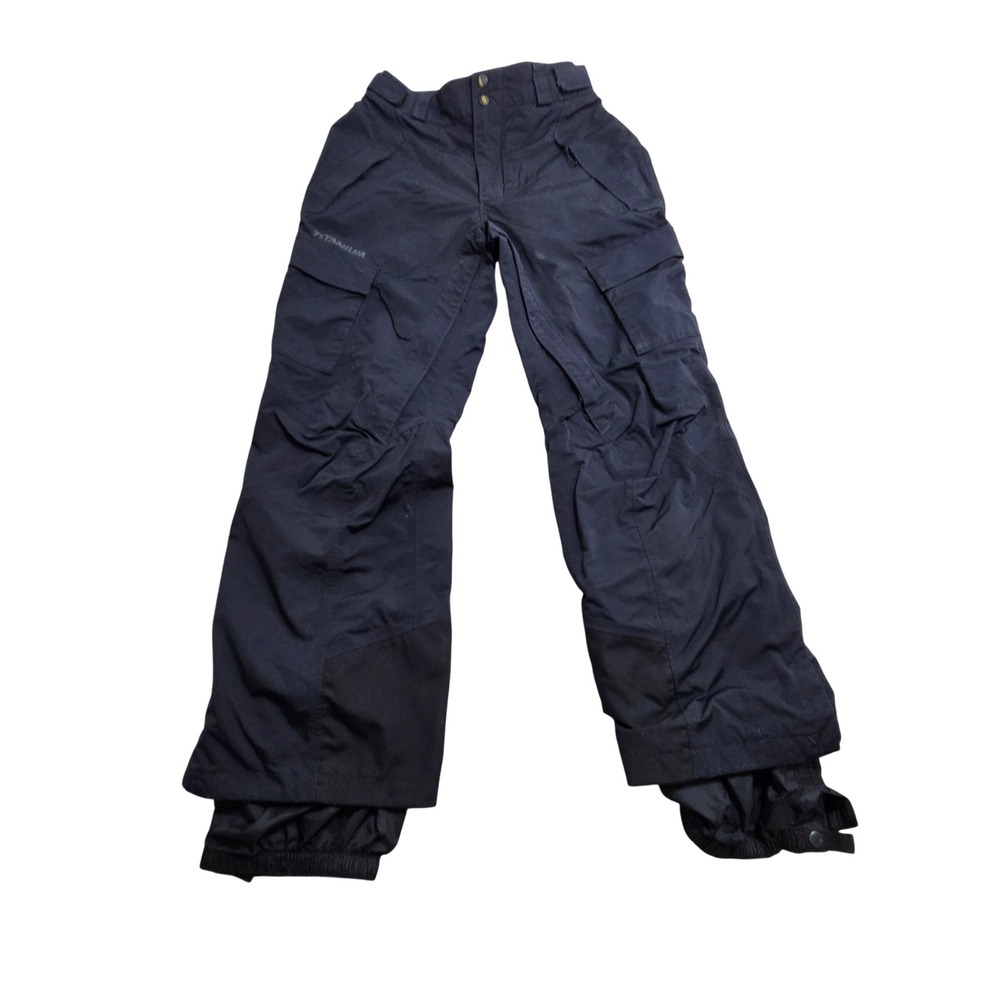 Columbia Snow Pants Mens Small Black Titanium Omni-Tech Cargo Ski Trousers
